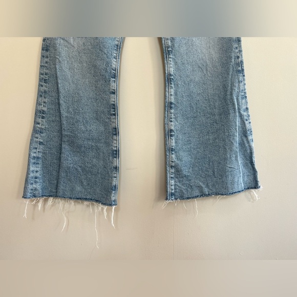 AG Jeans Contour 360° Angeline High Rise Flare Stretch Raw Hem Blue Jeans, 30 - Picture 6 of 10
